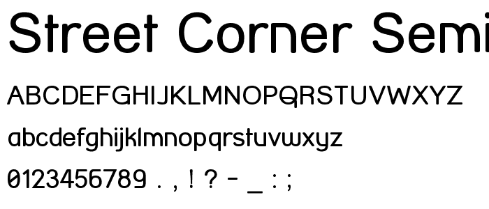 Street Corner SemiBold font